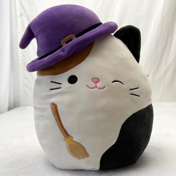 Squishmallows Original Witch Cam The Cat 12" Plush Toy White Gray Purple - Picture 1 of 9
